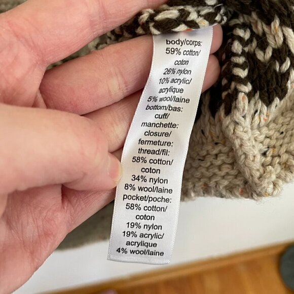 MAURICES Cream Beige Brown Pink Geometric Fair Isle Duster Long Cardigan Sweater - Picture 11 of 15